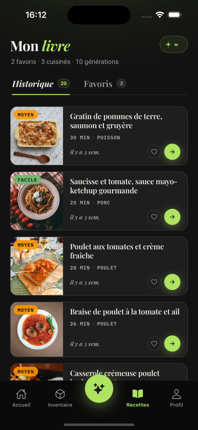 Mon livre de recettes Frizz
